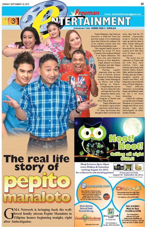 The real life story of PEPITO MANALOTO premieres .